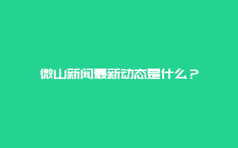 微山新闻最新动态是什么？