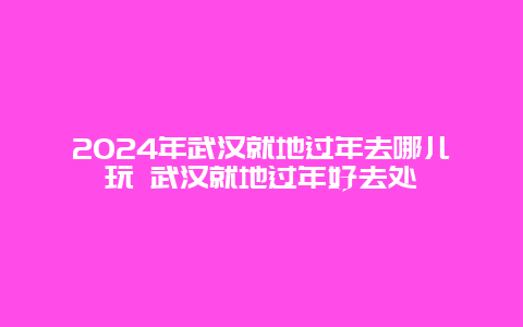 2024年武汉就地过年去哪儿玩 武汉就地过年好去处