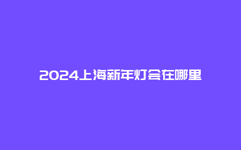 2024上海新年灯会在哪里