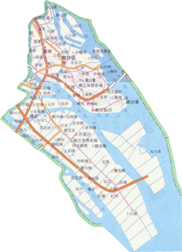 广州南沙地图旅游路线