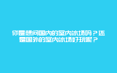 你是想问国内的室内冰场吗？还是国外的室内冰场好玩呢？