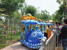 穿越幻想与现实的桥梁游乐园轨道小火车的独特外观设计