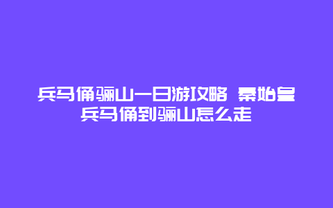 兵马俑骊山一日游攻略 秦始皇兵马俑到骊山怎么走
