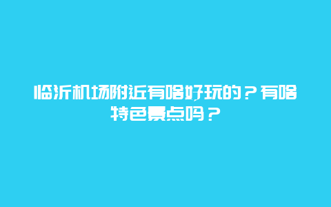 临沂机场附近有啥好玩的？有啥特色景点吗？