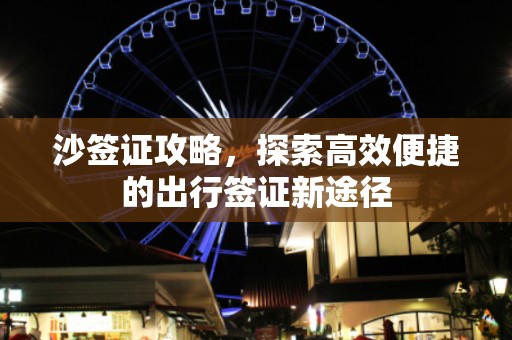 沙签证攻略，探索高效便捷的出行签证新途径