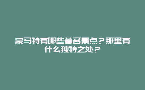 蒙马特有哪些著名景点？那里有什么独特之处？