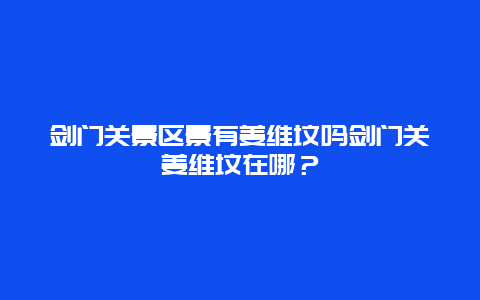 剑门关景区景有姜维坟吗剑门关姜维坟在哪？