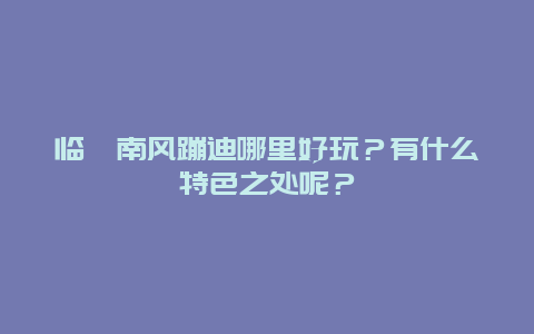 临猗南风蹦迪哪里好玩？有什么特色之处呢？