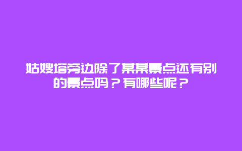 姑嫂塔旁边除了某某景点还有别的景点吗？有哪些呢？