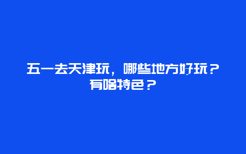 五一去天津玩，哪些地方好玩？有啥特色？