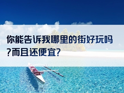 你能告诉我哪里的街好玩吗？而且还便宜？