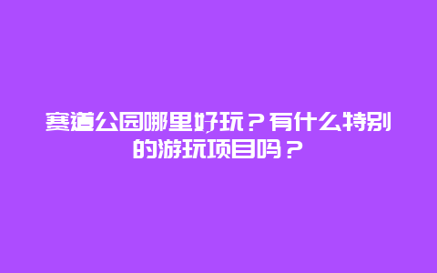 赛道公园哪里好玩？有什么特别的游玩项目吗？