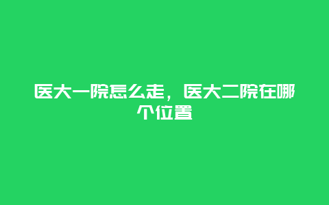 医大一院怎么走，医大二院在哪个位置