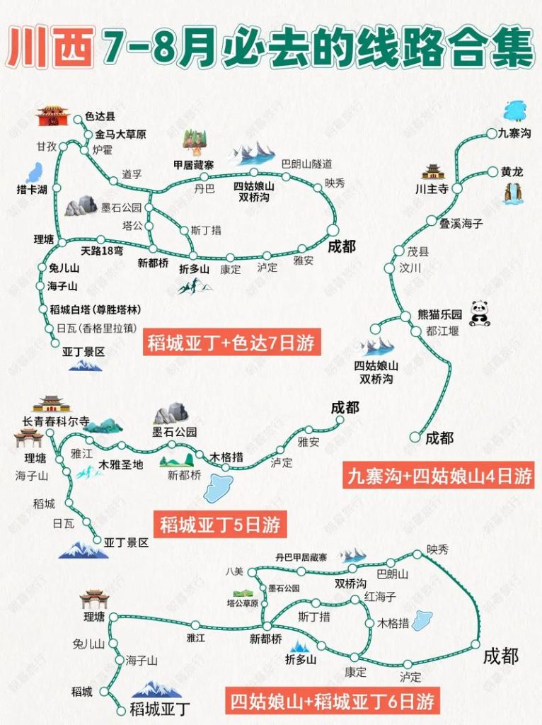 云南川西旅游环线