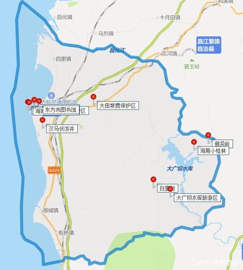 东方市旅游景点地图全图