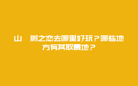 山楂树之恋去哪里好玩？哪些地方有其取景地？