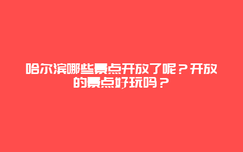哈尔滨哪些景点开放了呢？开放的景点好玩吗？