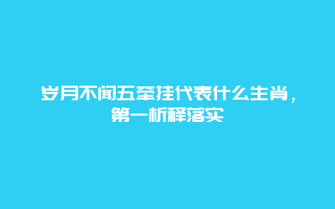 岁月不闻五牵挂代表什么生肖，第一析释落实
