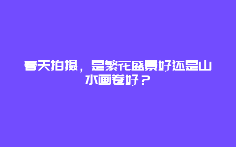 春天拍摄，是繁花盛景好还是山水画卷好？